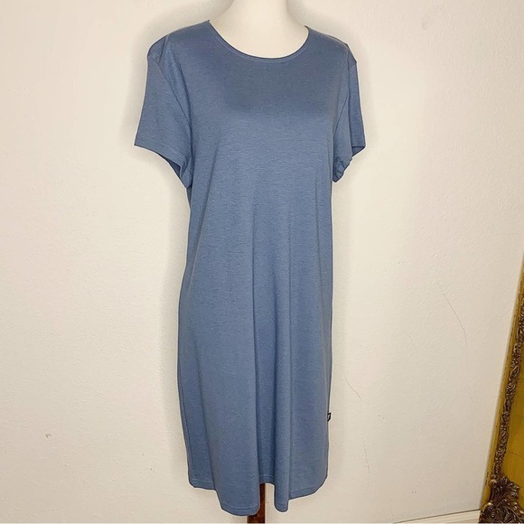 NWT Horny Toad Toad & Co Ocean Blue Tomboy Short Sleeve Dress Size Large - Picture 4 of 10